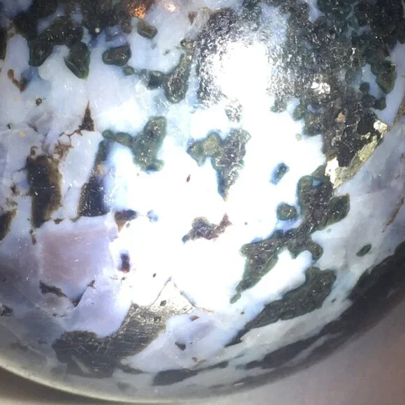 Indigo Gabbro (aka Mystic Merlinite) Sphere with flashes! - Picture 2 of 9